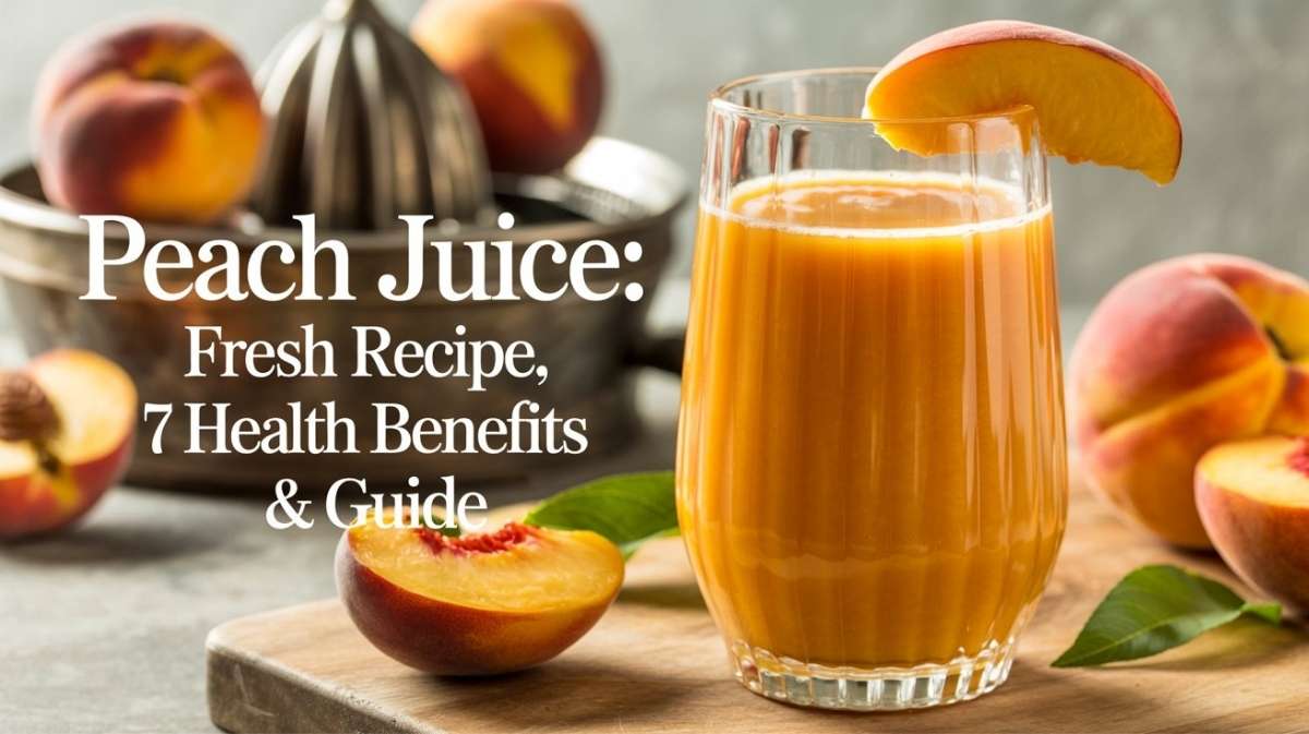 Peach Juice Fresh Recipe, 7 Health Benefits & Guide - Peach Juice 